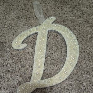 Elegant Cream Pearl Letter Wall Decor